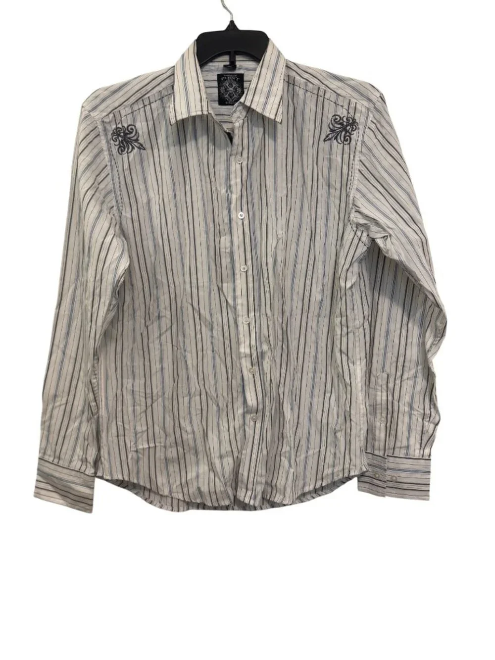 Premium Point Mens Striped Button-Up size L  Shirt western
